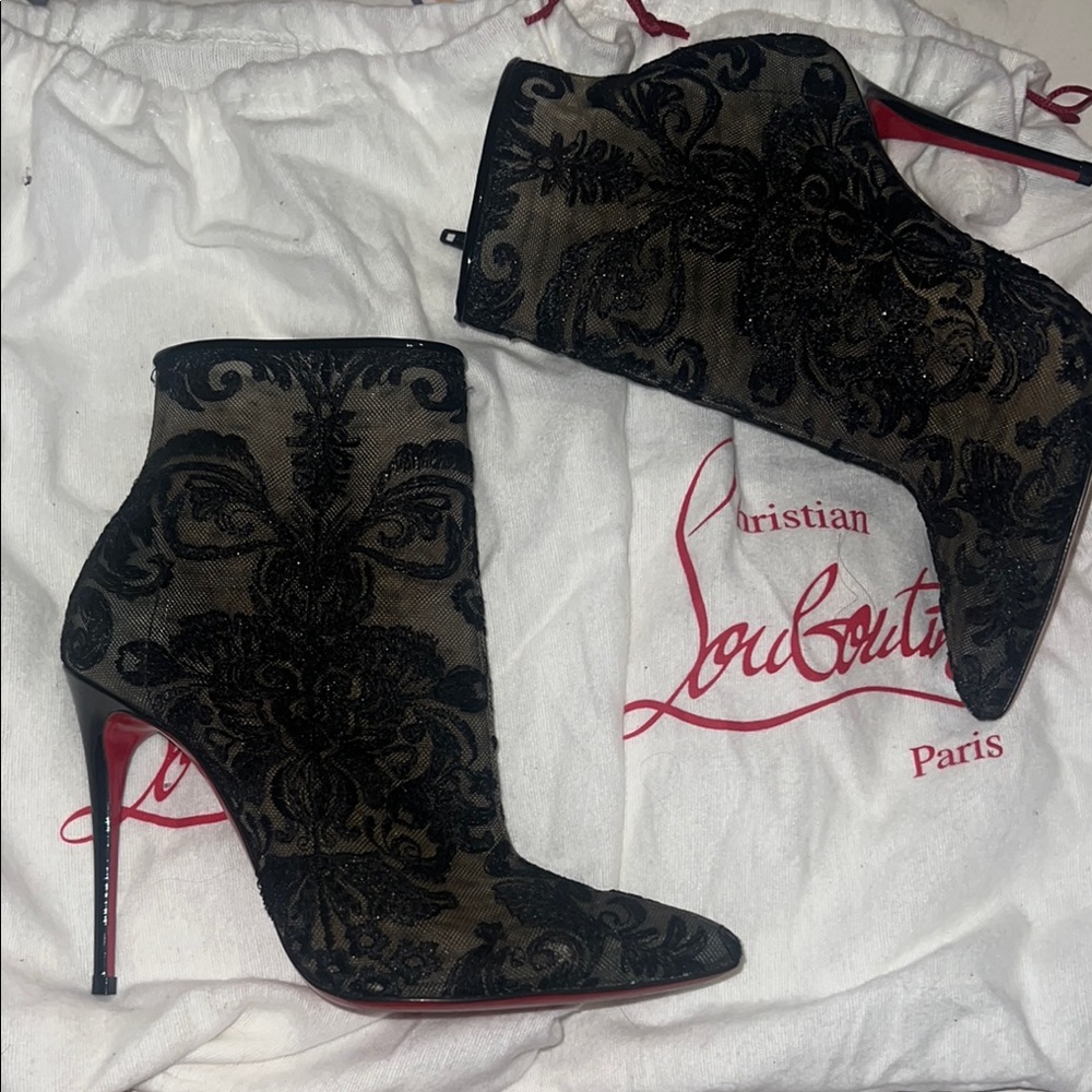 Christian Louboutin Black Ankle Boots